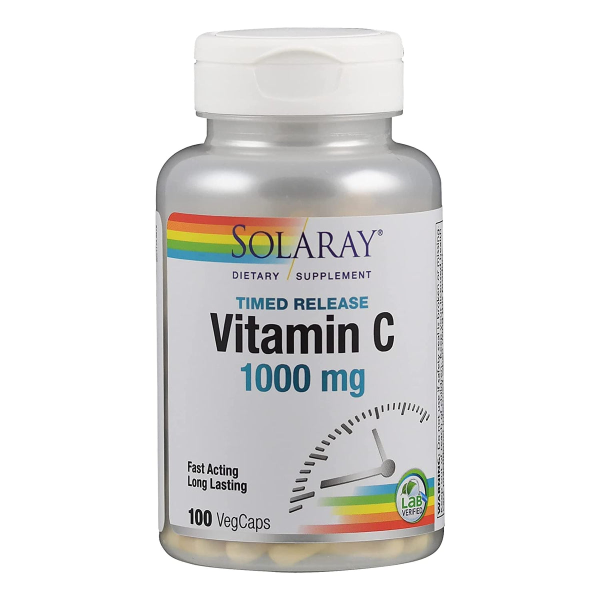 Capsules de Vitamine C 1000 mg SOLARAY en bouteille