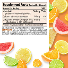 Capsules de Vitamine C 500 dans l'emballage