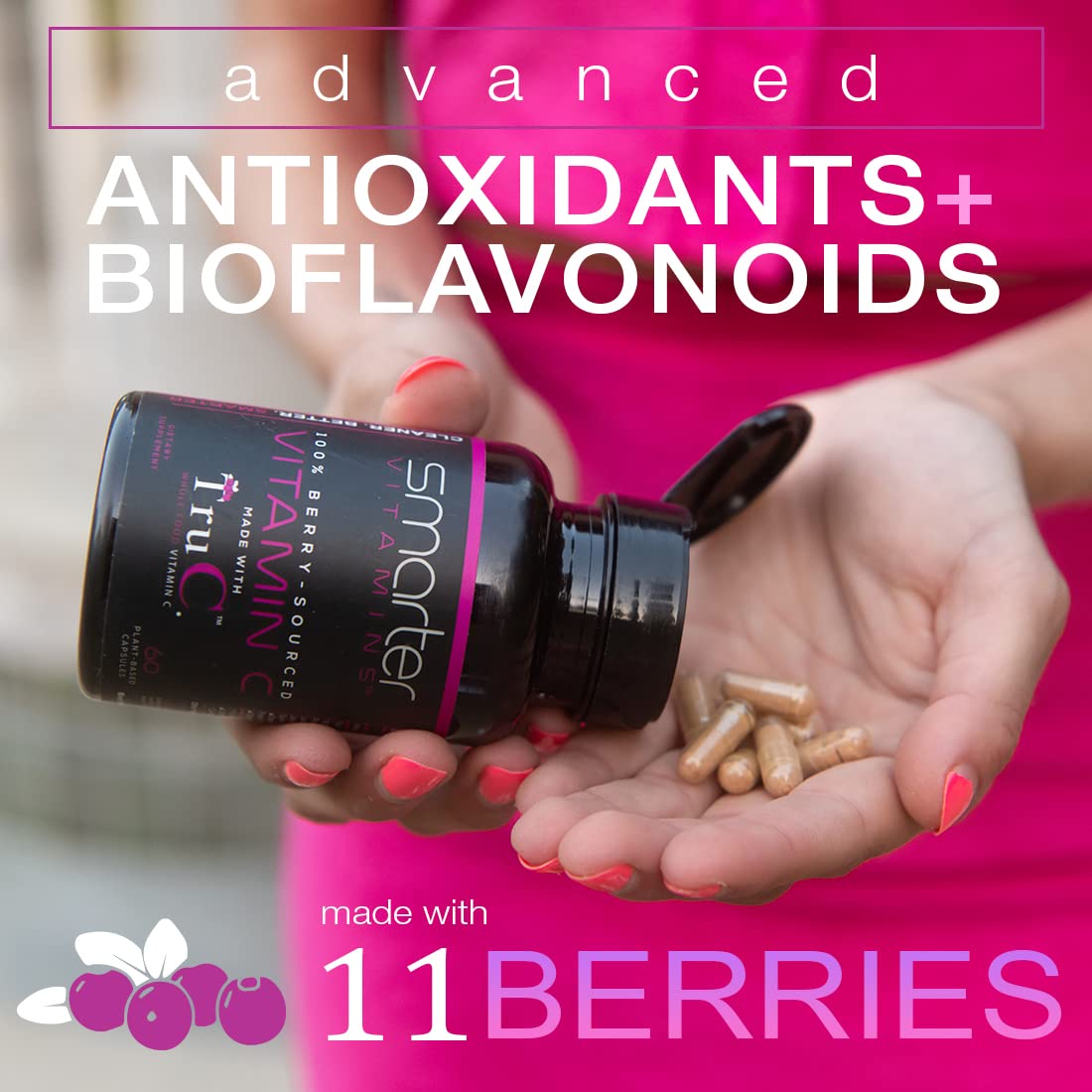 Capsules de vitamine C à base de plantes, contenant 60 unités
