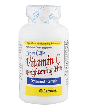 Capsules de Vitamine C Ivory Caps en flacon, vue de face
