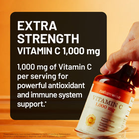 Capsules de Vitamine C NatureWise 1000mg, vue de côté