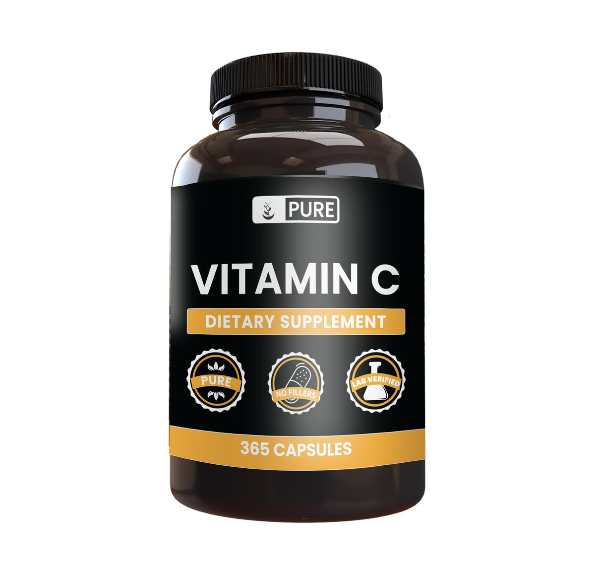 Capsules de vitamine C PURE ORIGINAL INGREDIENTS en boîte
