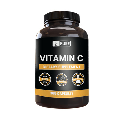 Capsules de vitamine C PURE ORIGINAL INGREDIENTS en boîte
