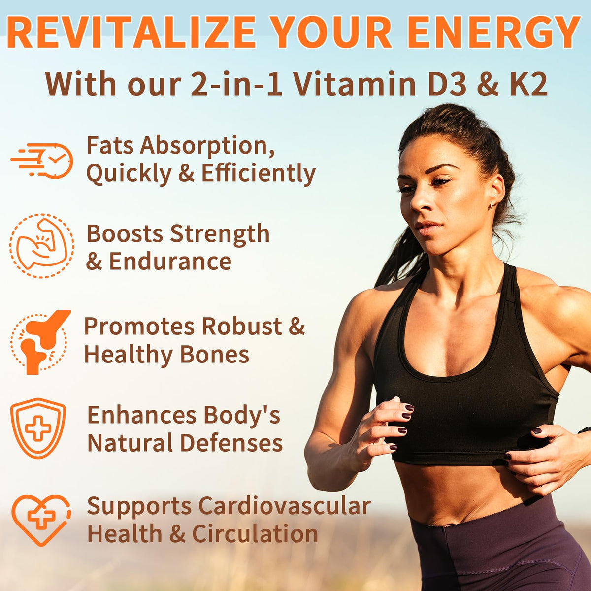 Capsules de vitamine D3 K2 newseel sur fond blanc