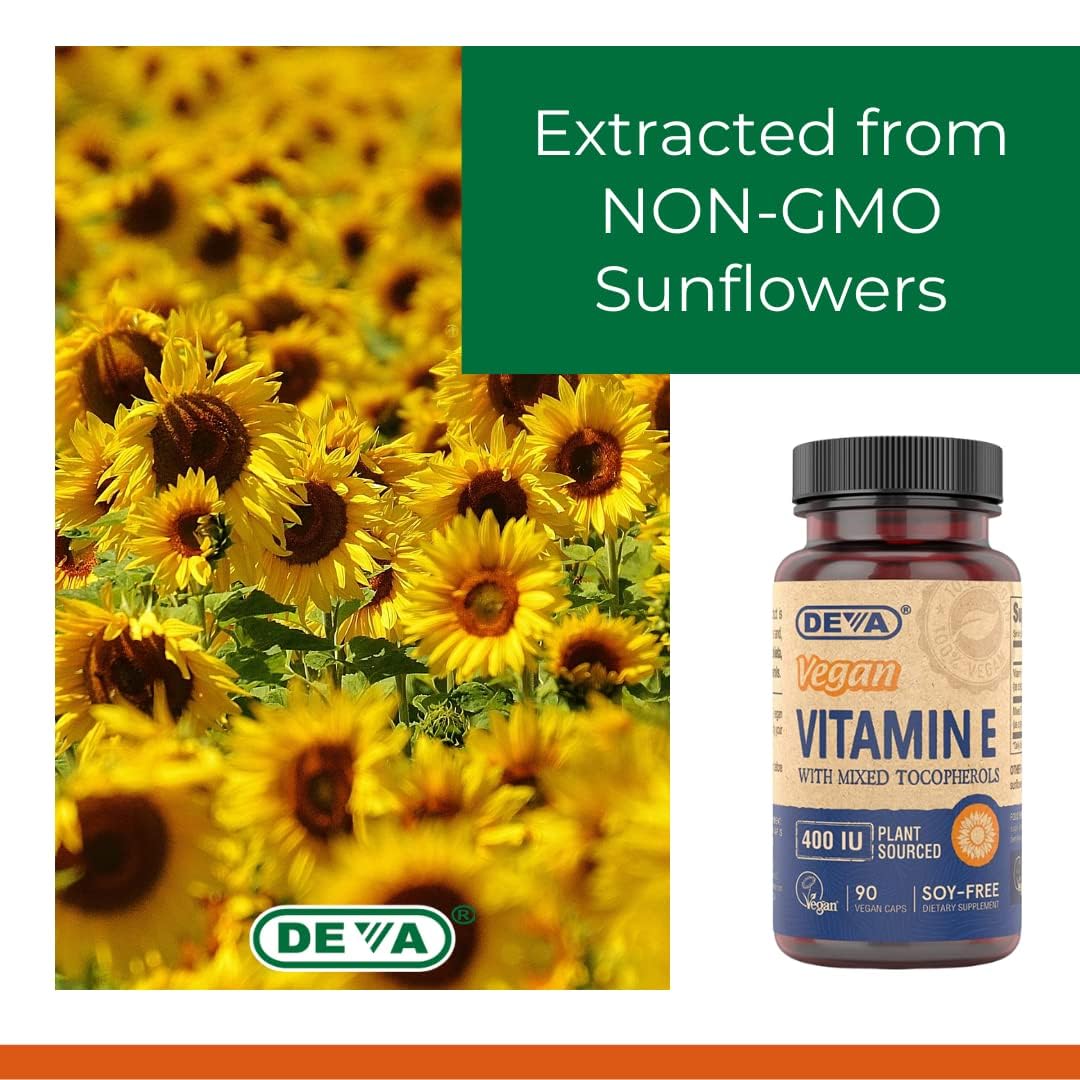 Capsules de Vitamine E DEVA dans une main
