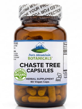 Capsules de Vitex 400mg Pure Mountain Botanicals, vue avant