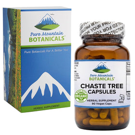 Capsules de Vitex 400mg sur fond blanc