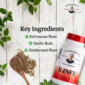 Capsules de X-INFX de Christopher's sur une surface blanche