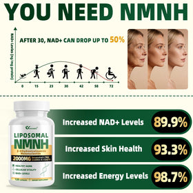 Capsules de YAAHARO Complément NMNH sur fond blanc