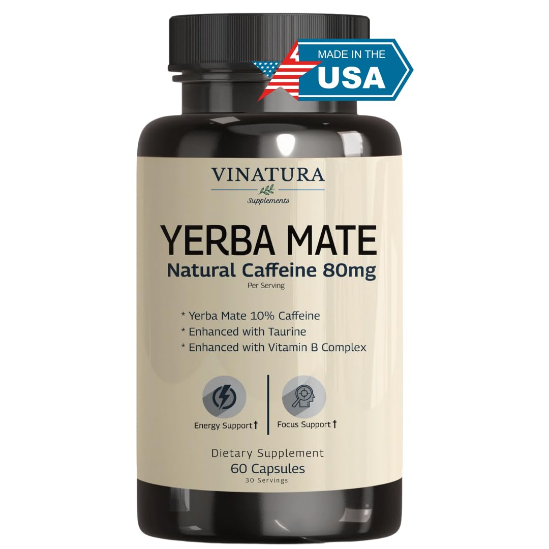 Capsules de Yerba Mate 1400mg VINATURA en bouteille
