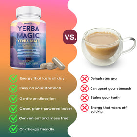 Capsules de yerba mate Brainista à côté de livres et d'un café