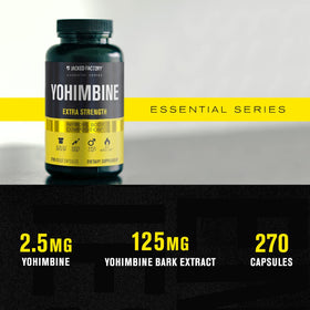 Capsules de Yohimbine Jacked Factory sur une surface