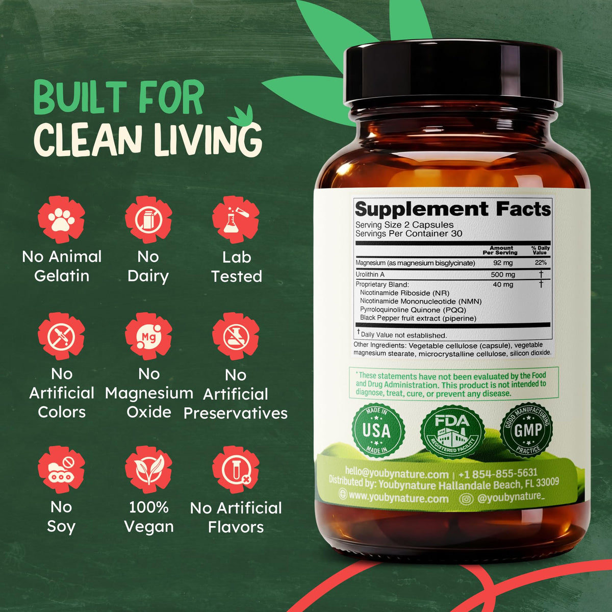 Capsules de YOUBYNATURE prêtes à être prises