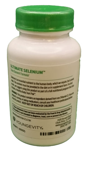 Capsules de Youngevity Selenium Ultime sur fond neutre