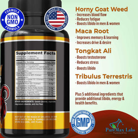 Capsules de YUMMYVITE Horny Goat Weed sur une surface blanche