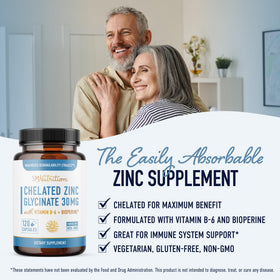 Capsules de Zinc Chélaté 30mg SMNutrition sur une surface blanche