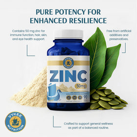 Capsules de zinc picolinate de Vykee Nutrition dans un verre