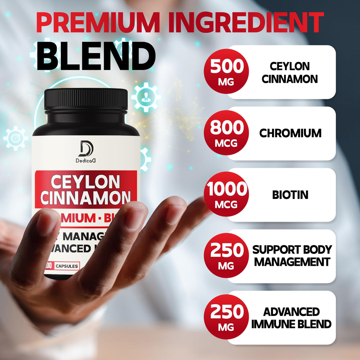 Capsules DEDICAD Ceylan en gros plan