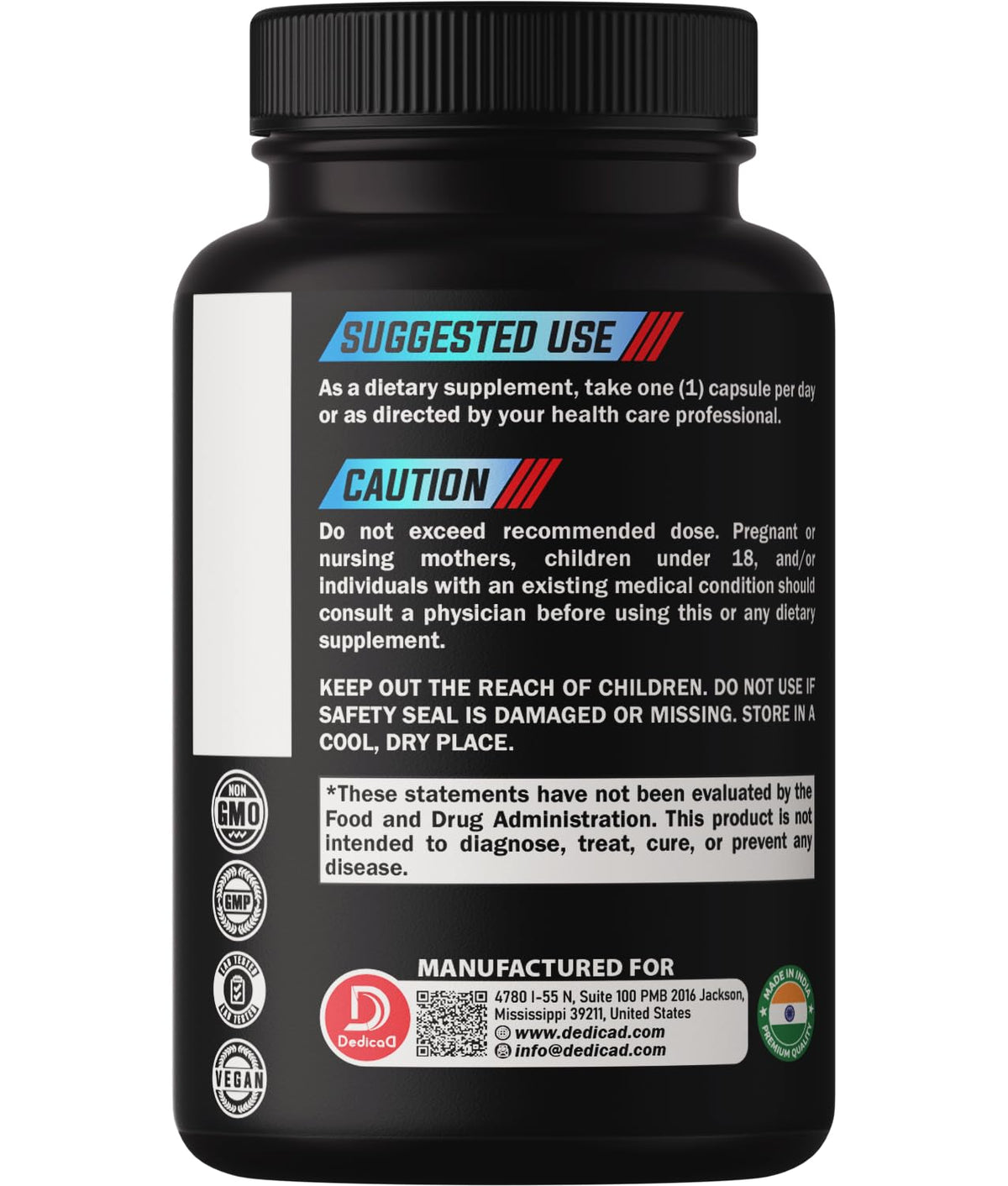 Capsules DEDICAD Extrait de Vermout sur un fond neutre