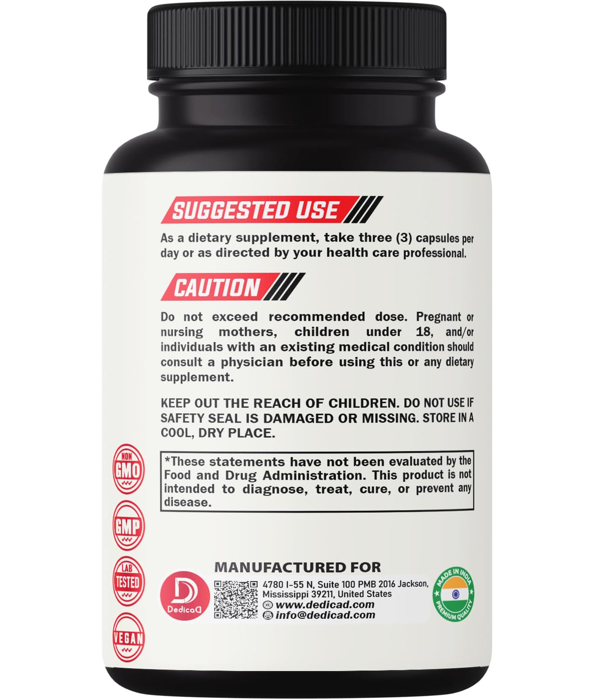 Capsules DEDICAD sur un fond neutre