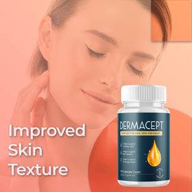 Capsules Dermacept MJO montrant la taille et la forme des gélules