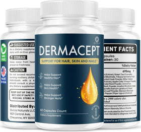 Capsules Dermacept sur un plan de travail