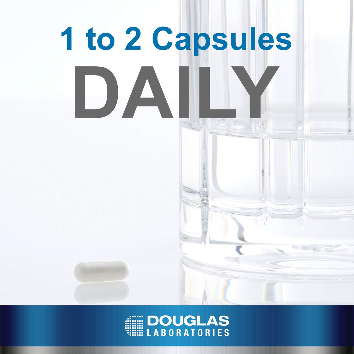 Capsules DHEA 50 mg de Douglas Laboratories sur fond blanc