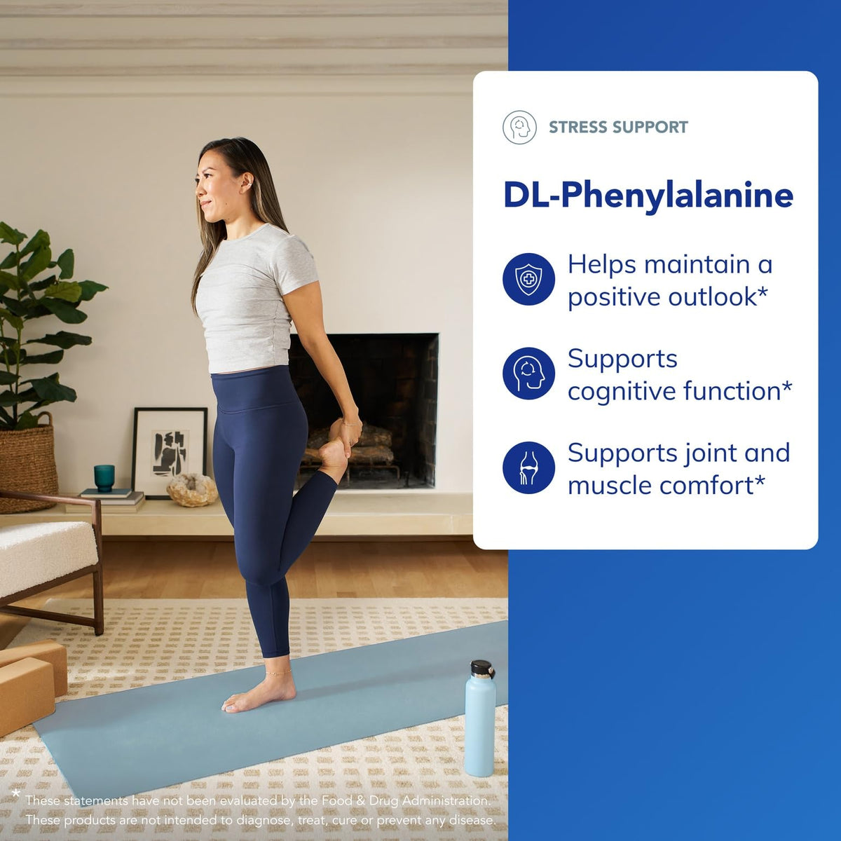 Capsules DL-Phenylalanine Pure Encapsulations sur fond blanc