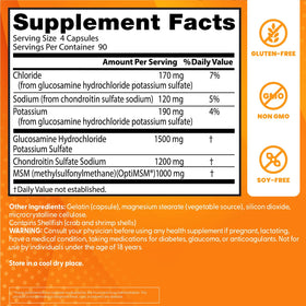 Capsules Doctor's BEST Glucosamine Chondroitin MSM sur fond blanc