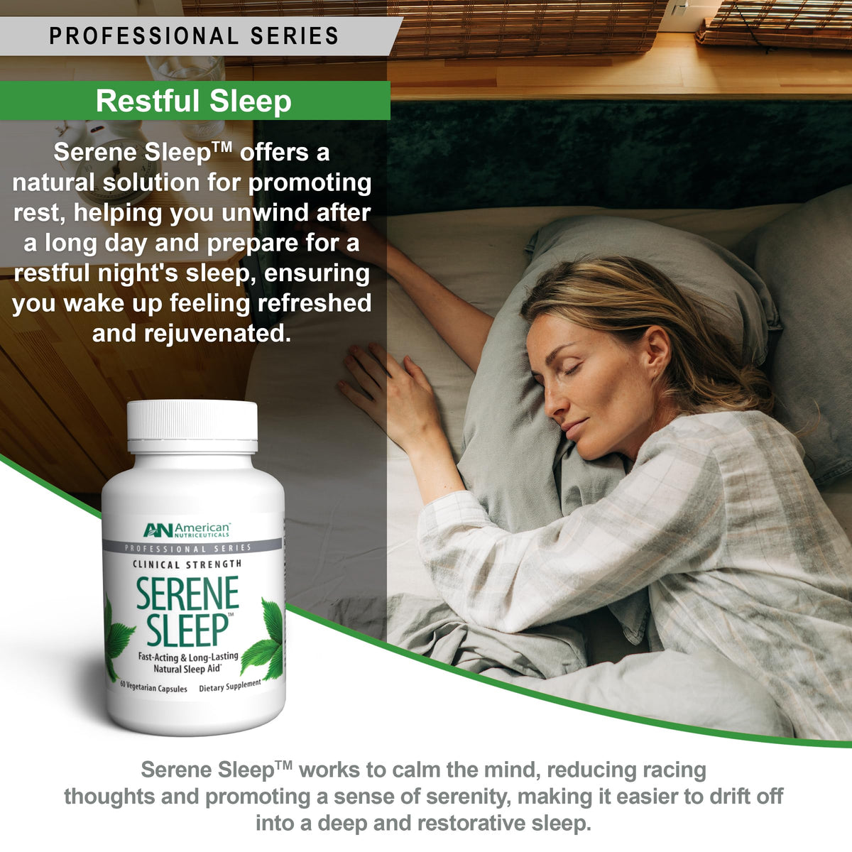 Capsules du Complément Alimentaire Sommeil American Nutriceuticals