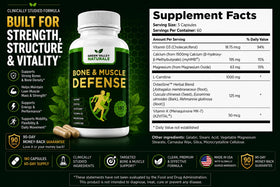 Capsules du complément Défense Os & Muscles de GREEN VALLEY NATURALS sur fond blanc