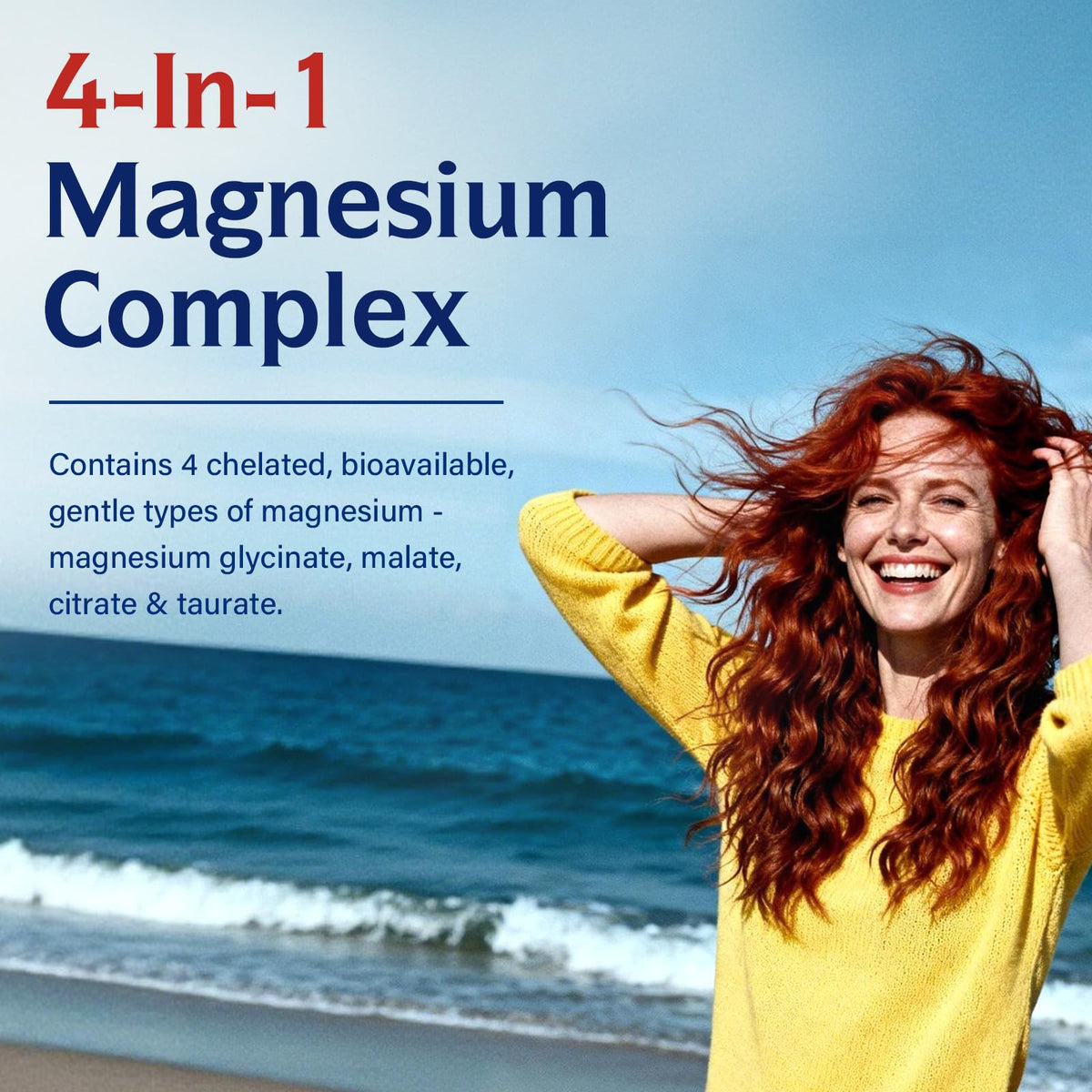 Capsules du Complexe Magnésium 4 en 1 d'Innate Vitality sur une surface blanche