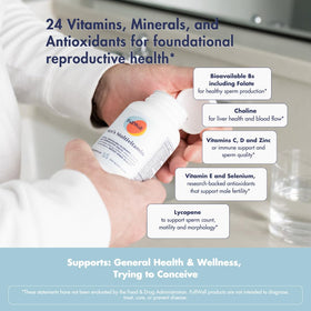 Capsules du FullWell Multivitamine pour Hommes sur une surface blanche