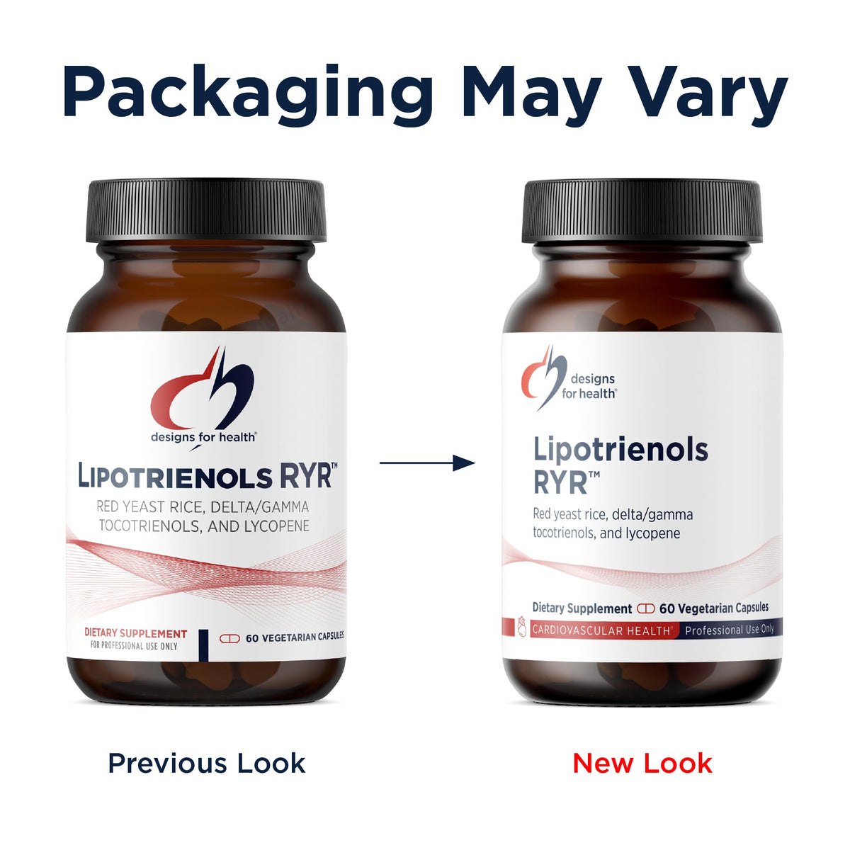 Capsules du Riz de Levure Rouge Designs for Health sur une table
