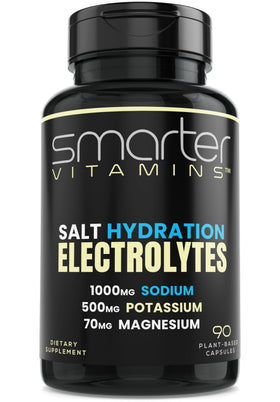 Capsules électrolytes SmarterVitamins 1000mg Sodium, boîte de 90 capsules