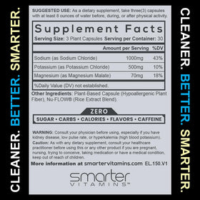 Capsules électrolytes SmarterVitamins avec verre d'eau