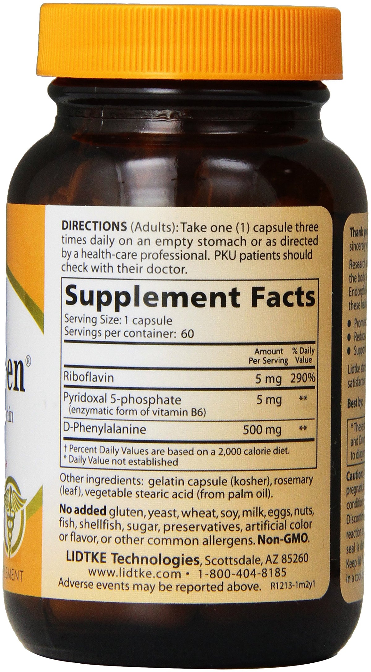 Capsules Endorphigen Lidtke sur fond neutre