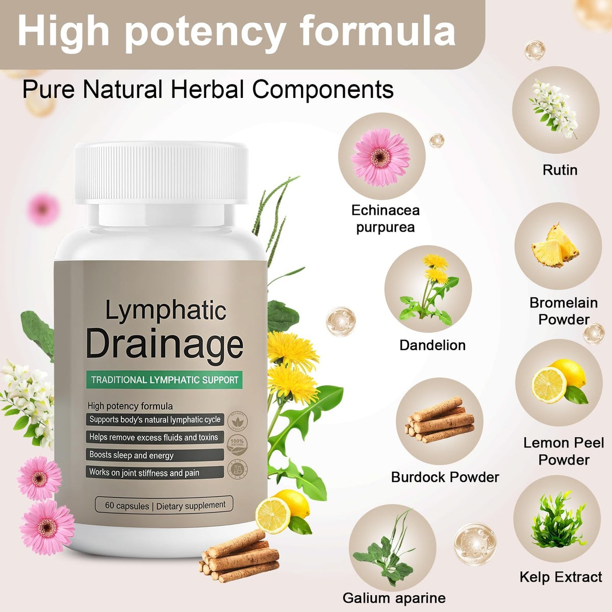 Capsules EOQIFJM sur un fond neutre
