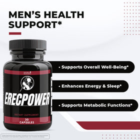Capsules ErecPower Nature’s NutriWave sur une surface blanche