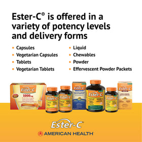 Capsules Ester-C 500 mg, vue du dessus