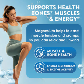 Capsules EVHH de glycinate de magnésium 240mg, vue en gros plan