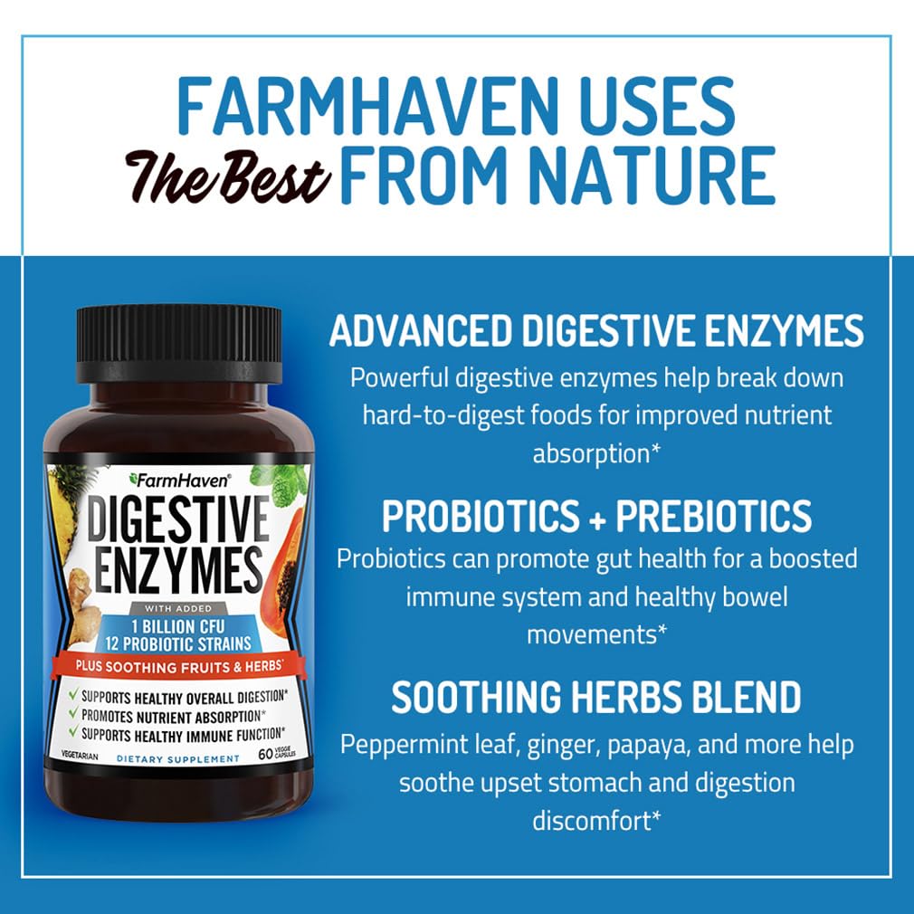 Capsules FarmHaven Multi-Enzymes dans un verre d'eau