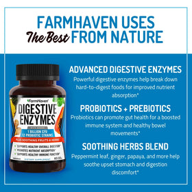 Capsules FarmHaven Multi-Enzymes dans un verre d'eau