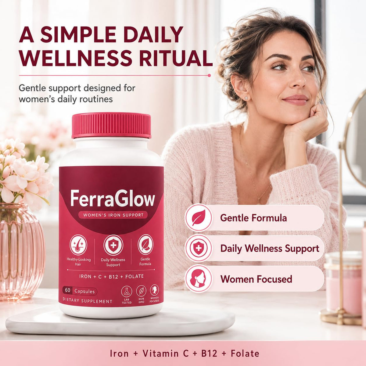Capsules FerraGlow NOVORIC dans une main