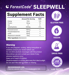 Capsules ForestCode Sommeil sur un fond naturel