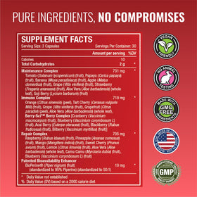 Capsules Fruits & Veggies d'Approved Science sur fond blanc