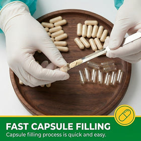 Capsules FUMMANY remplies avec des herbes visibles à l'intérieur