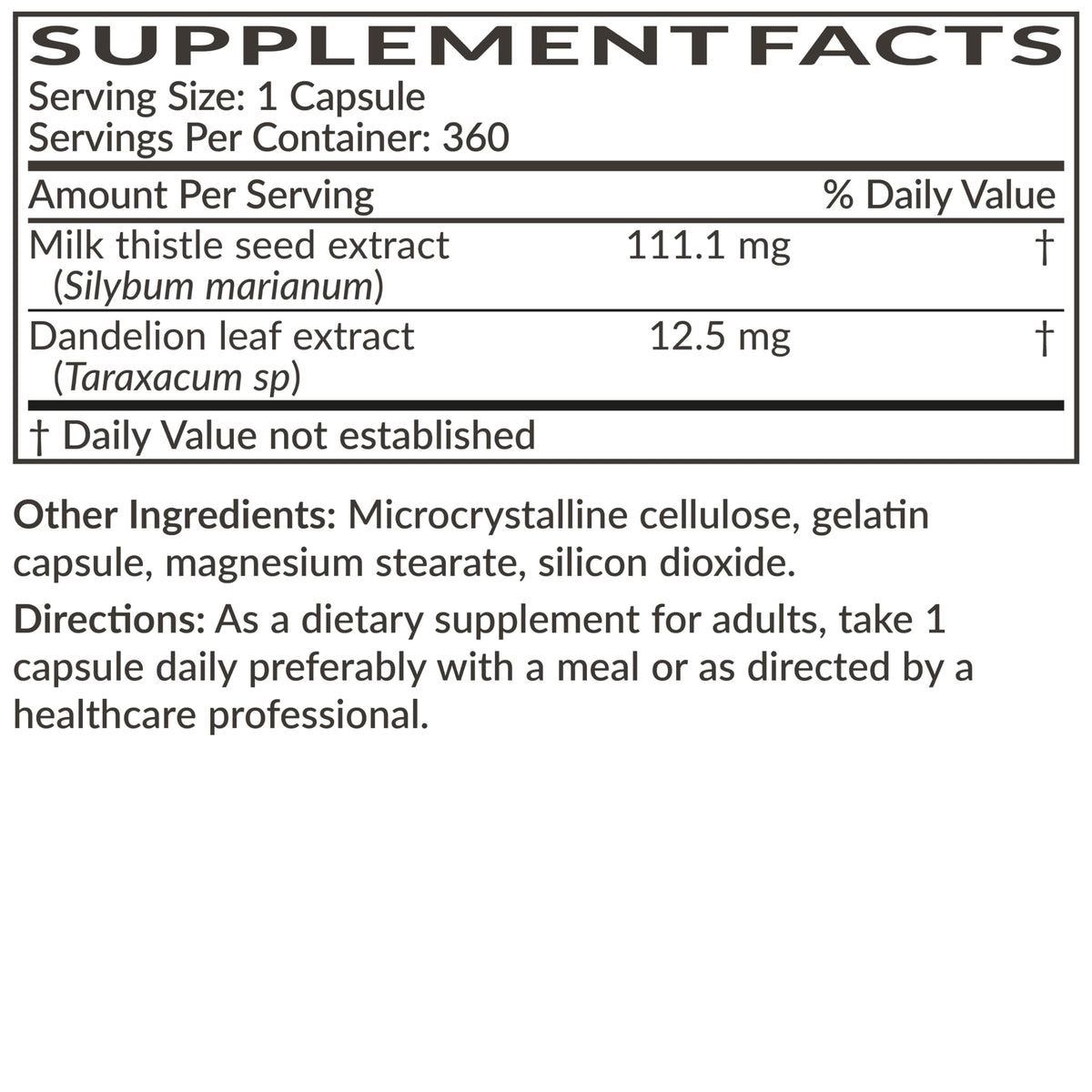 Capsules Futurebiotics Chardon-Marie + Pissenlit dans la main