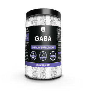 Capsules GABA PURE ORIGINAL INGREDIENTS en bouteille vue de face