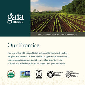 Capsules Gaia Herbs dans une main